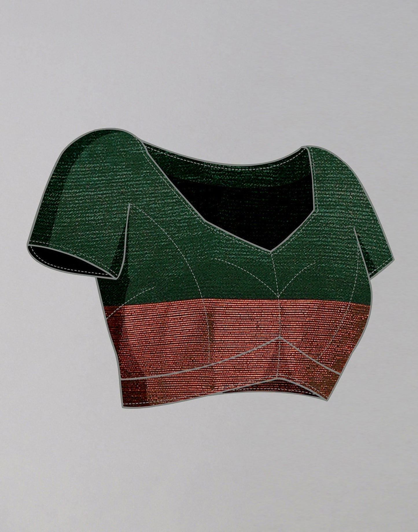 Dark Green Chiffon Plain Saree | Sudathi