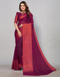 Magenta And Rani Pink Chiffon Plain Saree | Sudathi