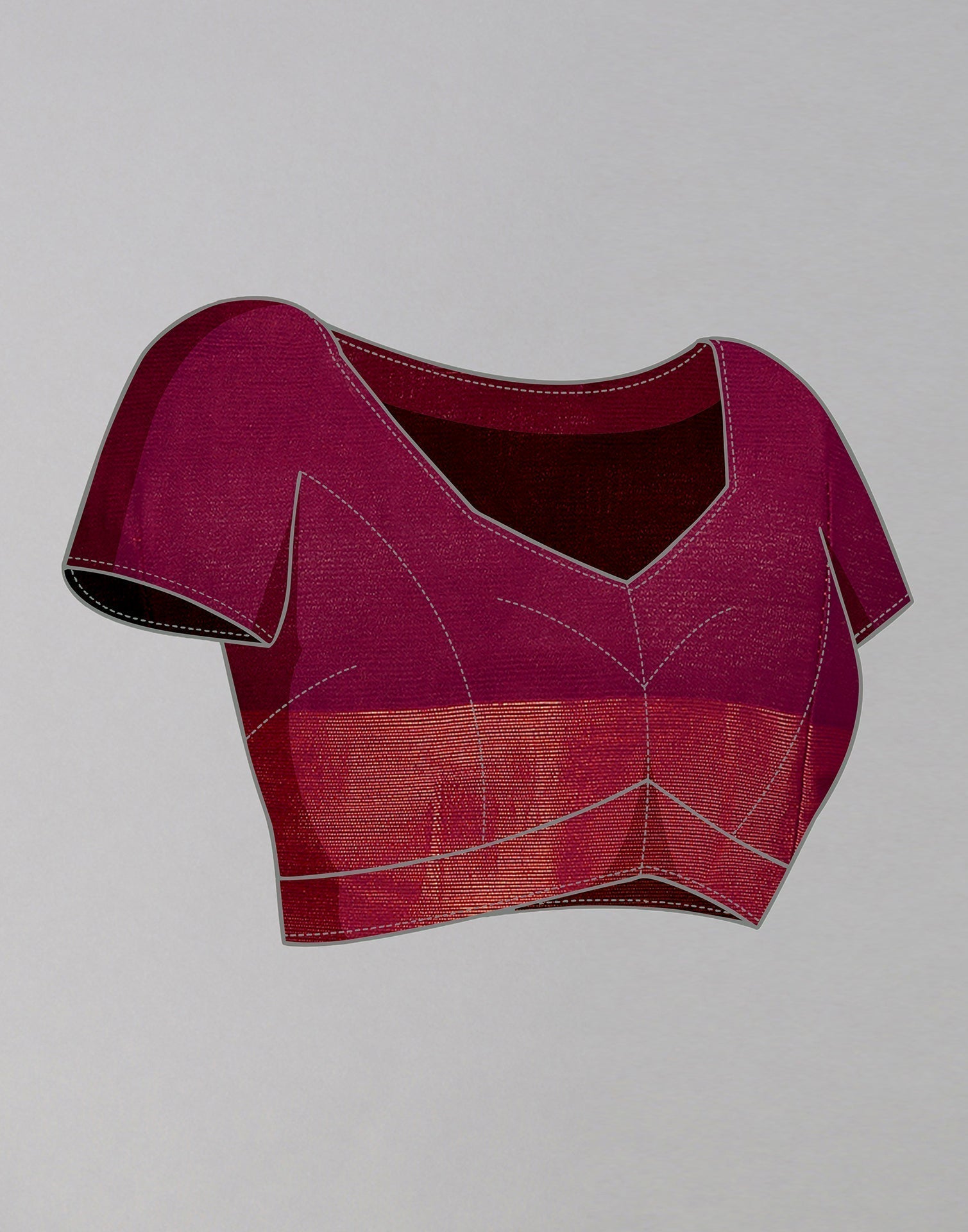 Magenta And Rani Pink Chiffon Plain Saree | Sudathi