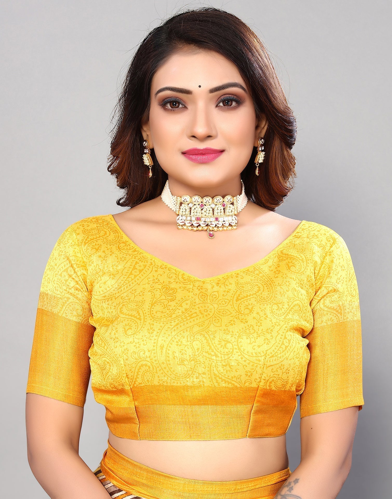 Off White Cotton Printed Saree | Leemboodi