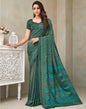 Dark Green Silk Printed Saree | Leemboodi