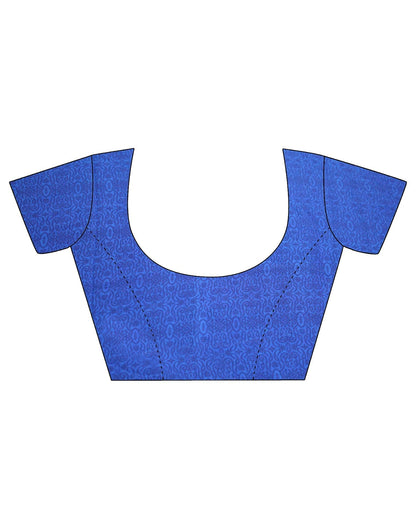 Blue Silk Printed Saree | Sudathi