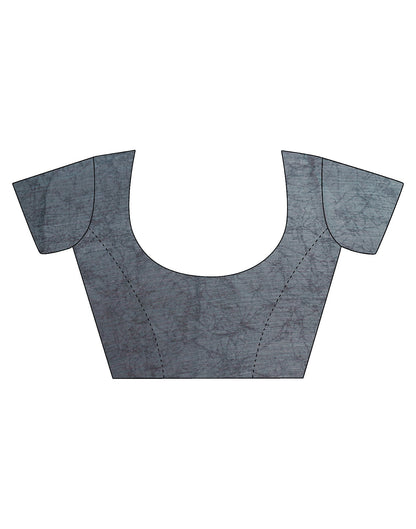 Grey Chiffon Printed Saree | Leemboodi