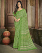 Green Chiffon Printed Saree | Leemboodi