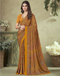 Mustard Yellow Silk Floral Printed Saree
