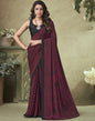 Maroon Silk Floral Printed Saree | Sudathi