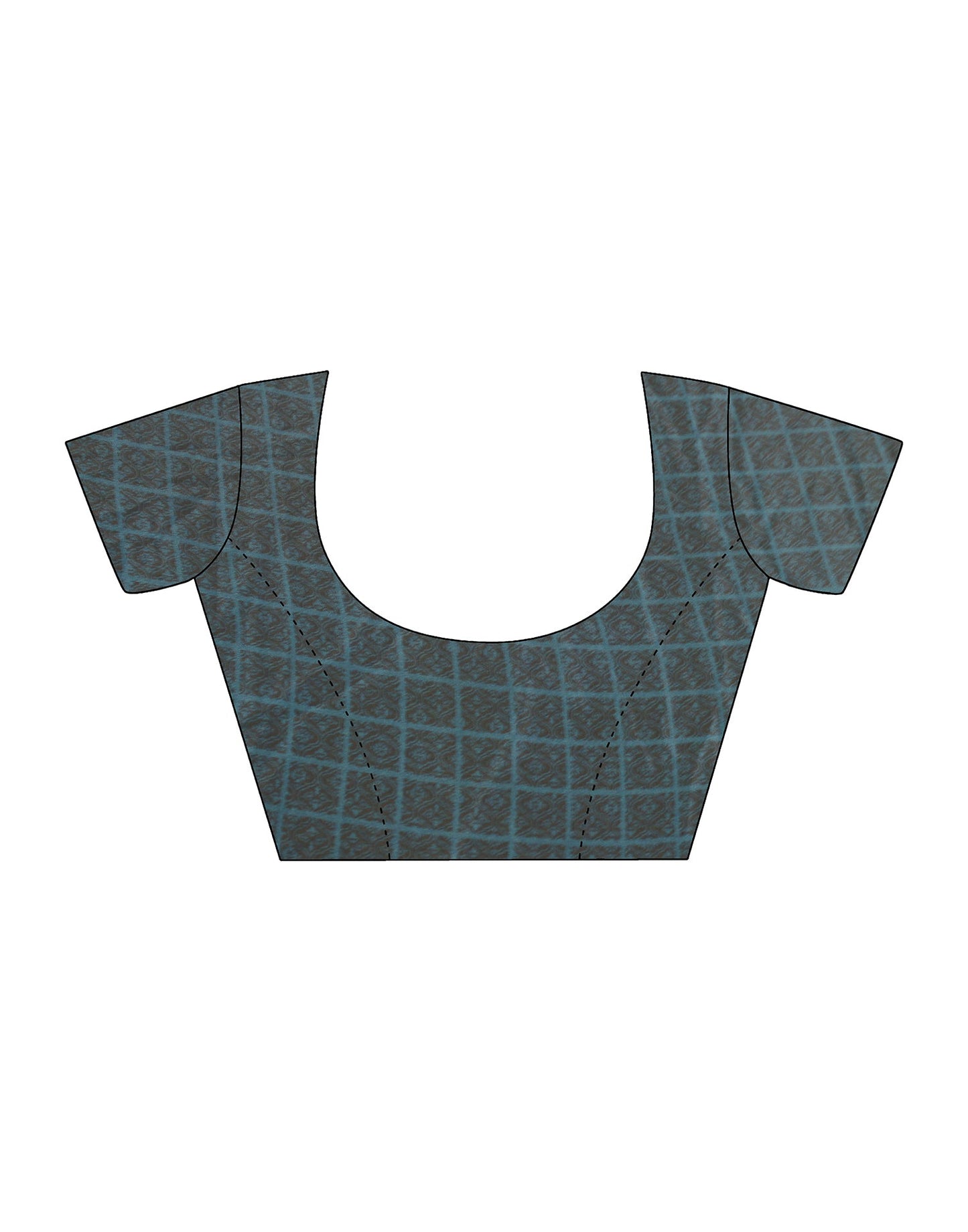 Dark Green Silk Floral Printed Saree