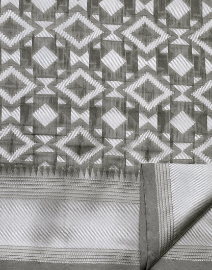 Grey Banarasi Cotton Saree | Sudathi