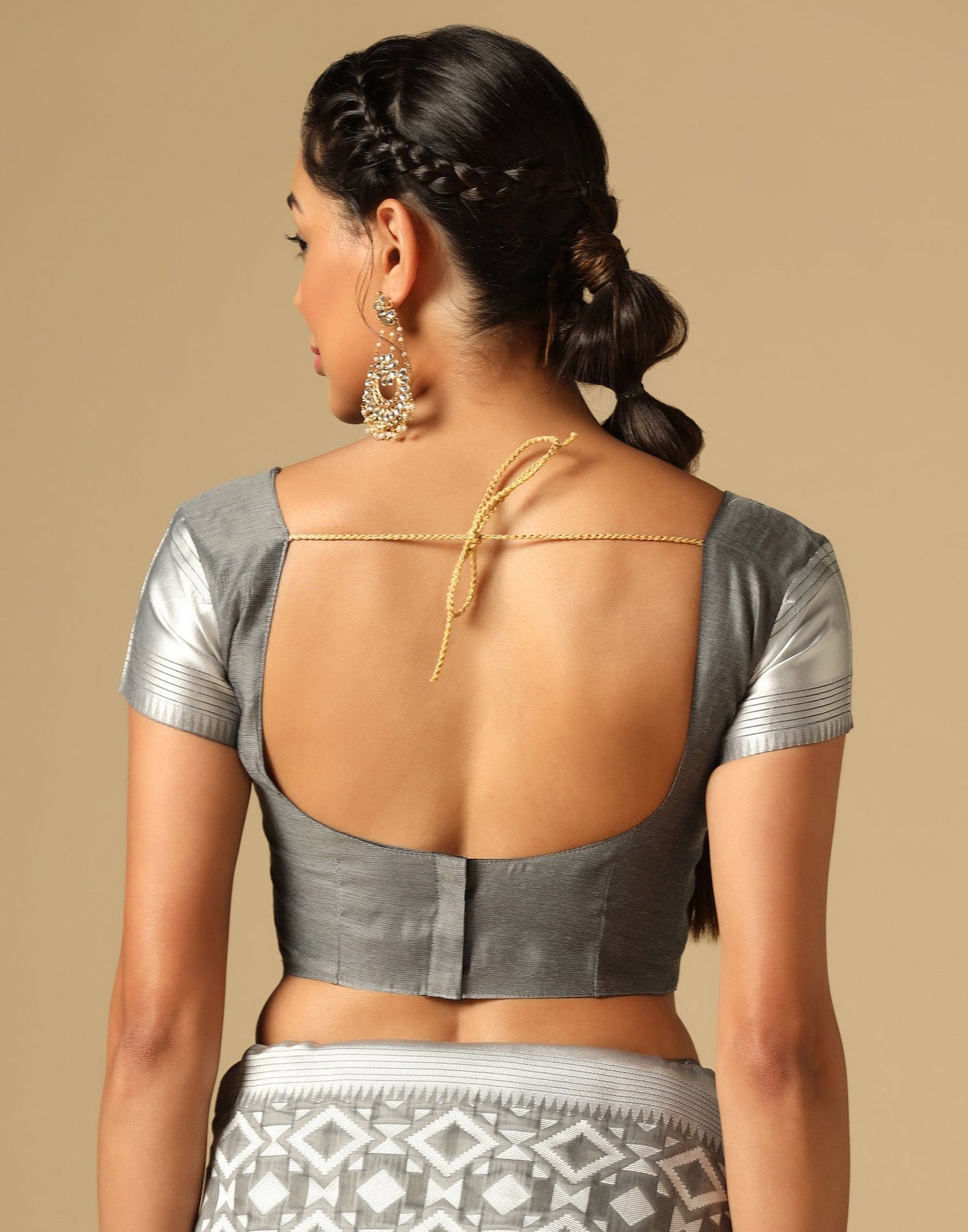 Grey Banarasi Cotton Saree | Sudathi