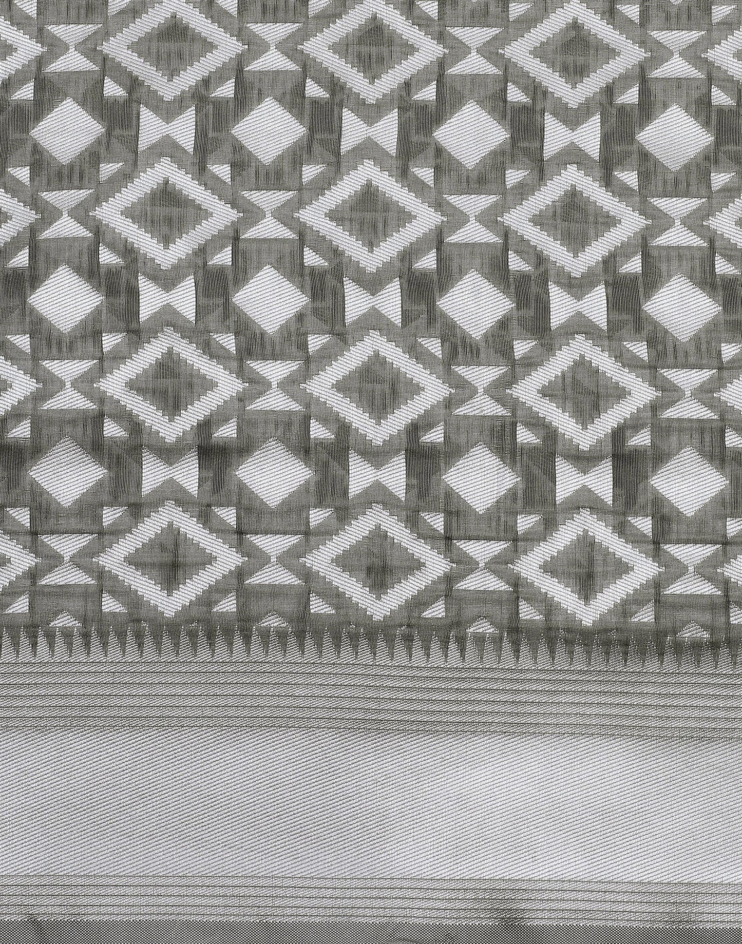 Grey Banarasi Cotton Saree | Sudathi