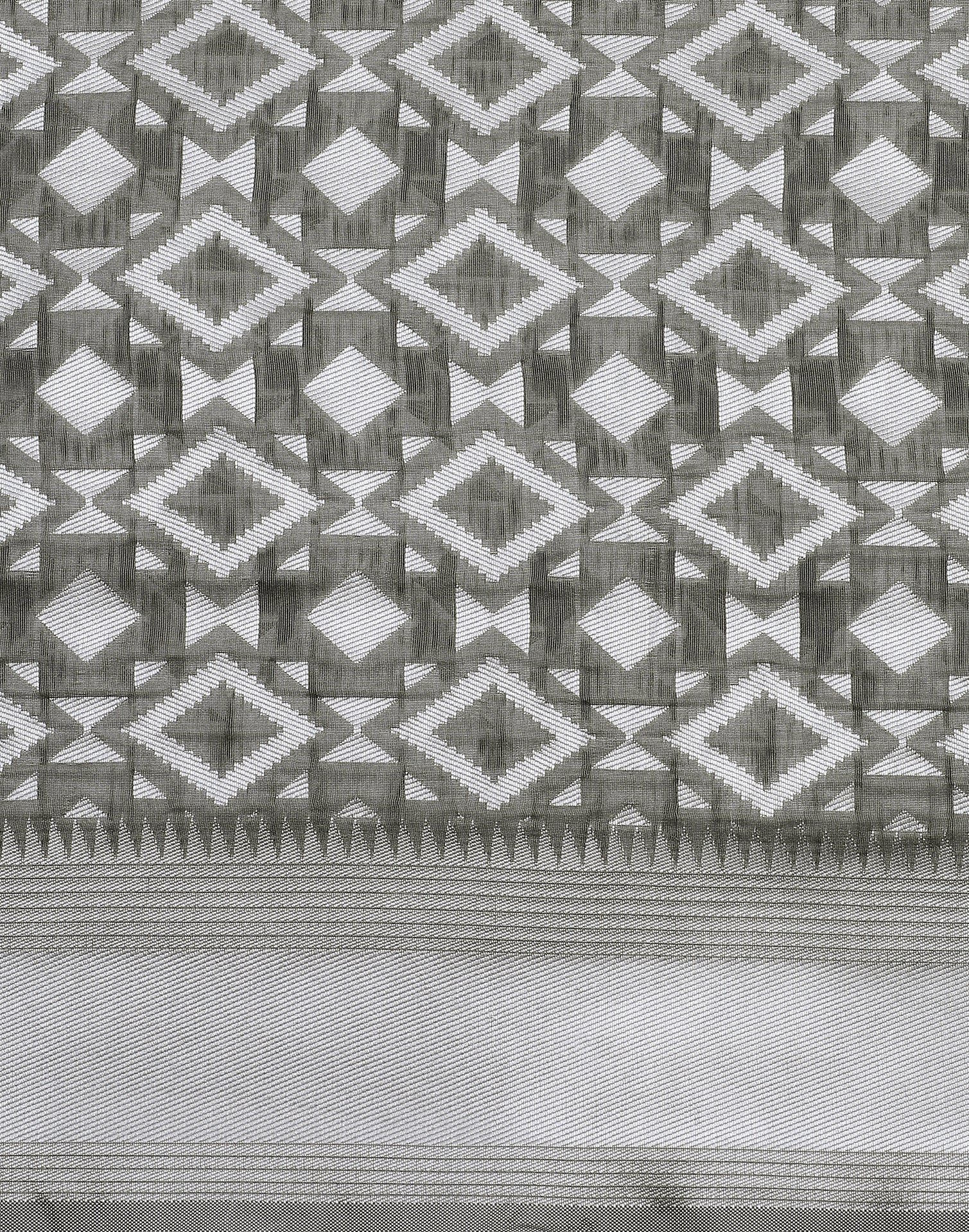 Grey Banarasi Cotton Saree | Sudathi