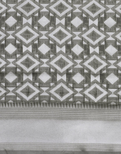 Grey Banarasi Cotton Saree | Sudathi