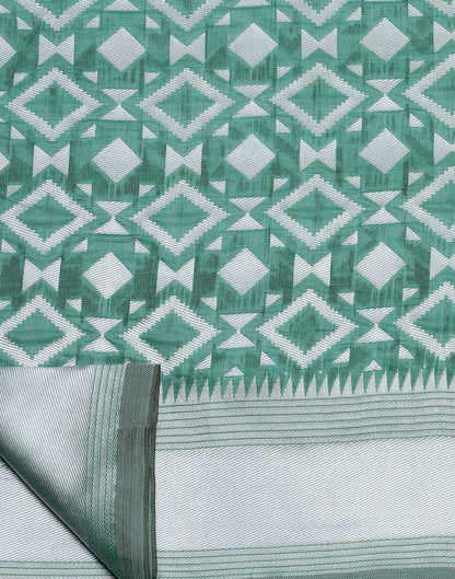 Light Green Banarasi Cotton Saree | Sudathi