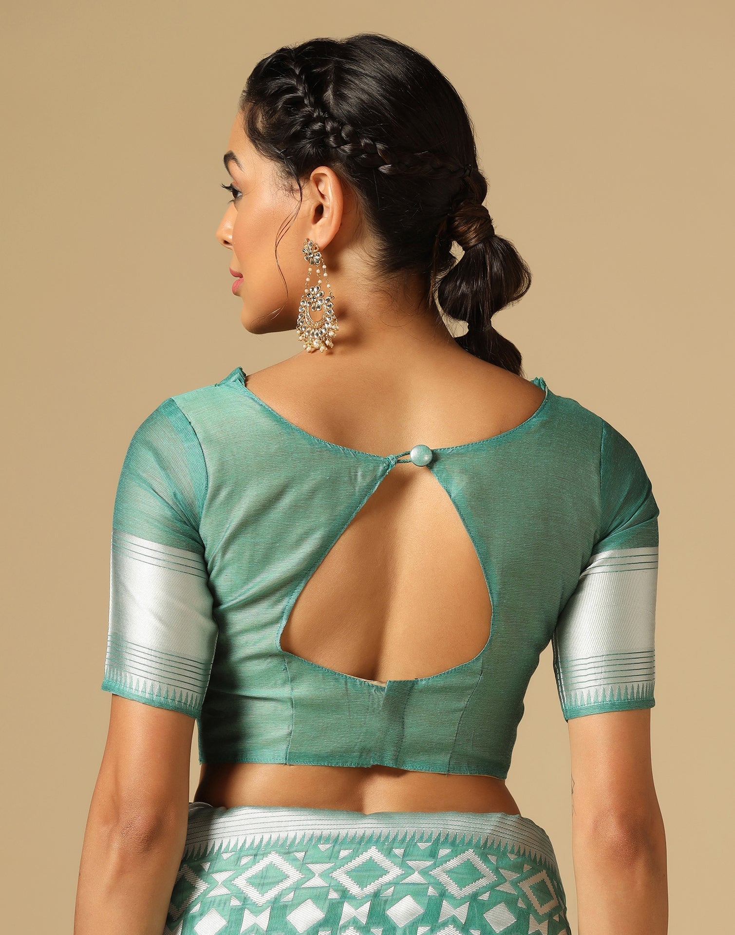 Light Green Banarasi Cotton Saree | Sudathi