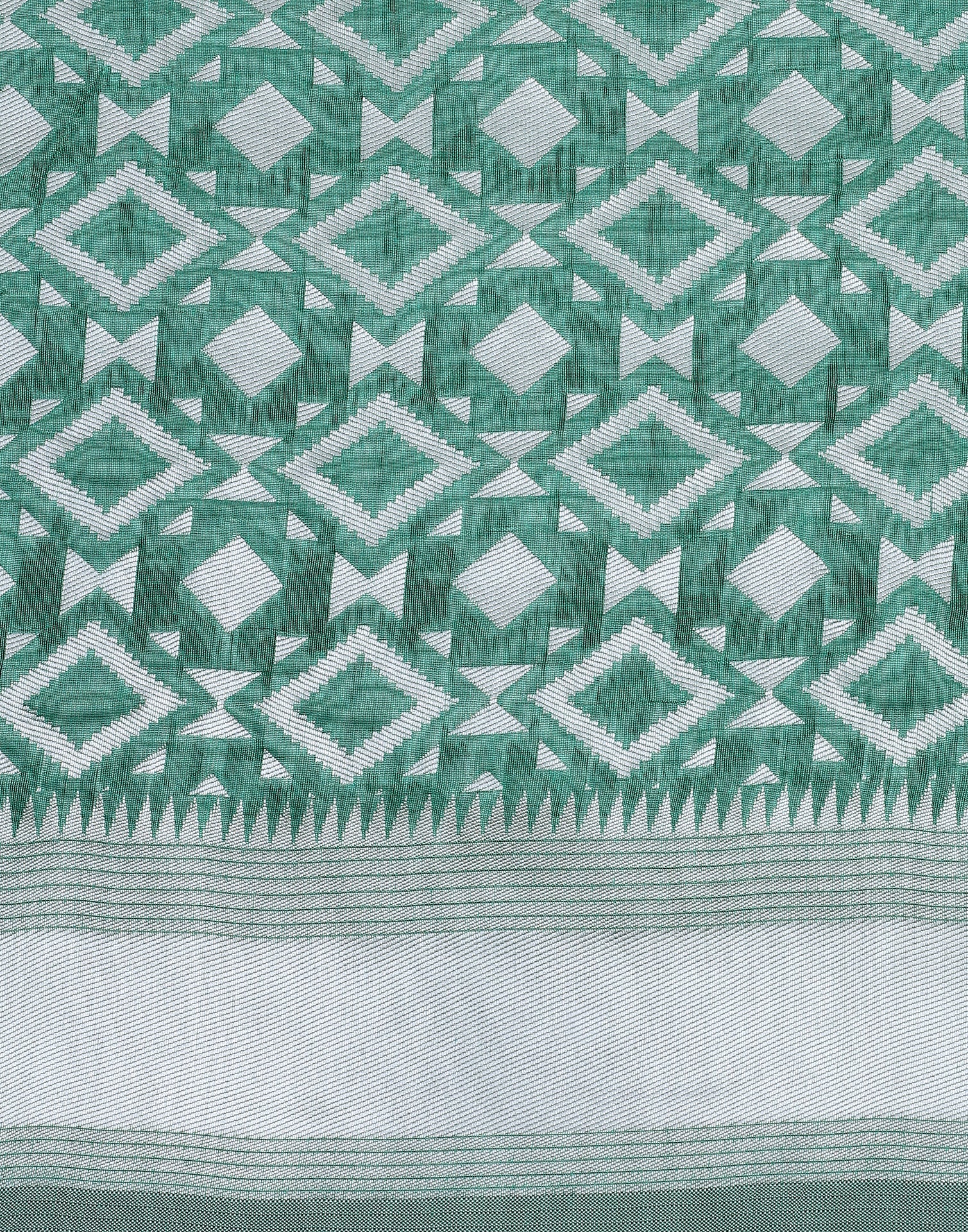 Light Green Banarasi Cotton Saree | Sudathi