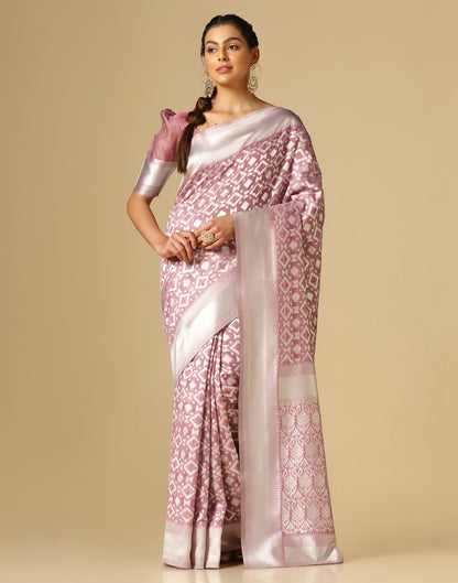Pink Banarasi Cotton Saree | Sudathi