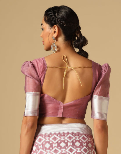 Pink Banarasi Cotton Saree | Sudathi