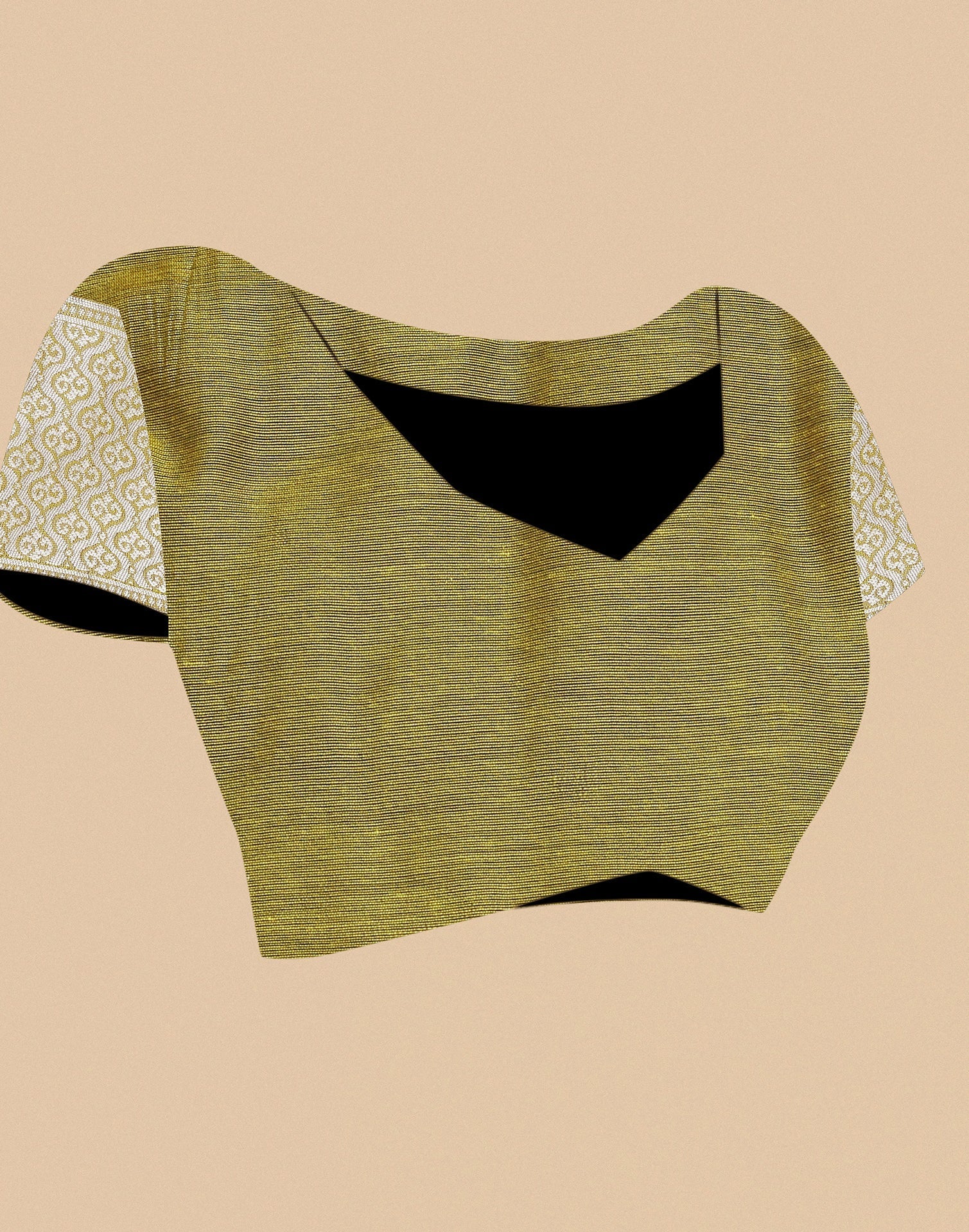 Olive Green Banarasi Cotton Saree | Sudathi