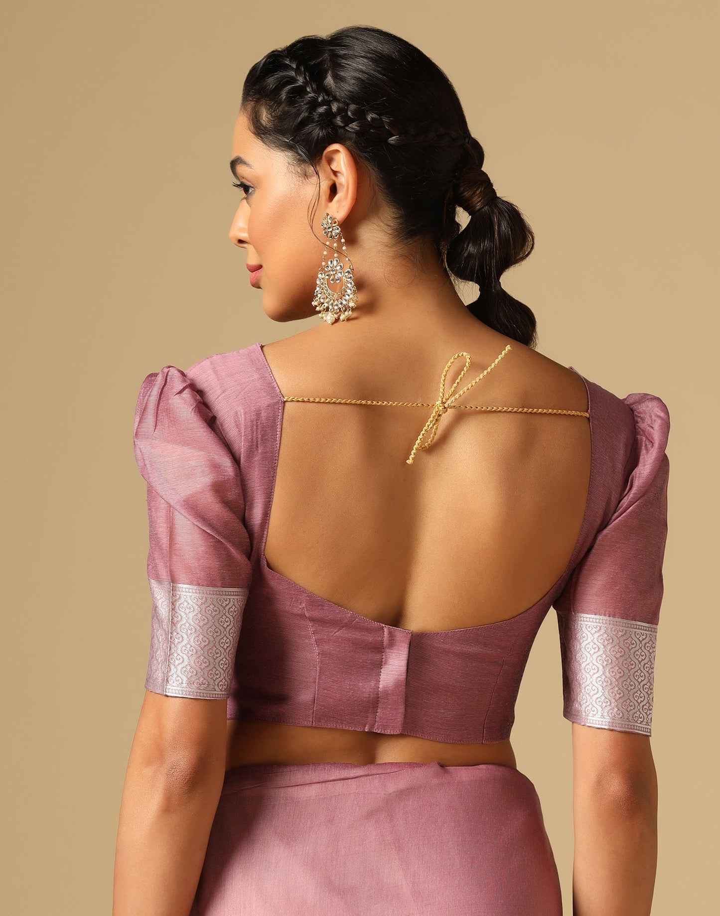 Pink Banarasi Cotton Saree | Sudathi