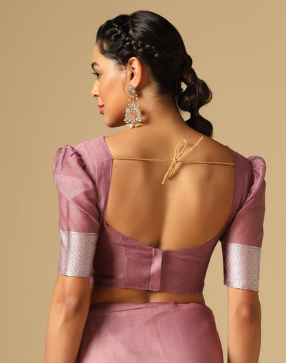 Pink Banarasi Cotton Saree | Sudathi