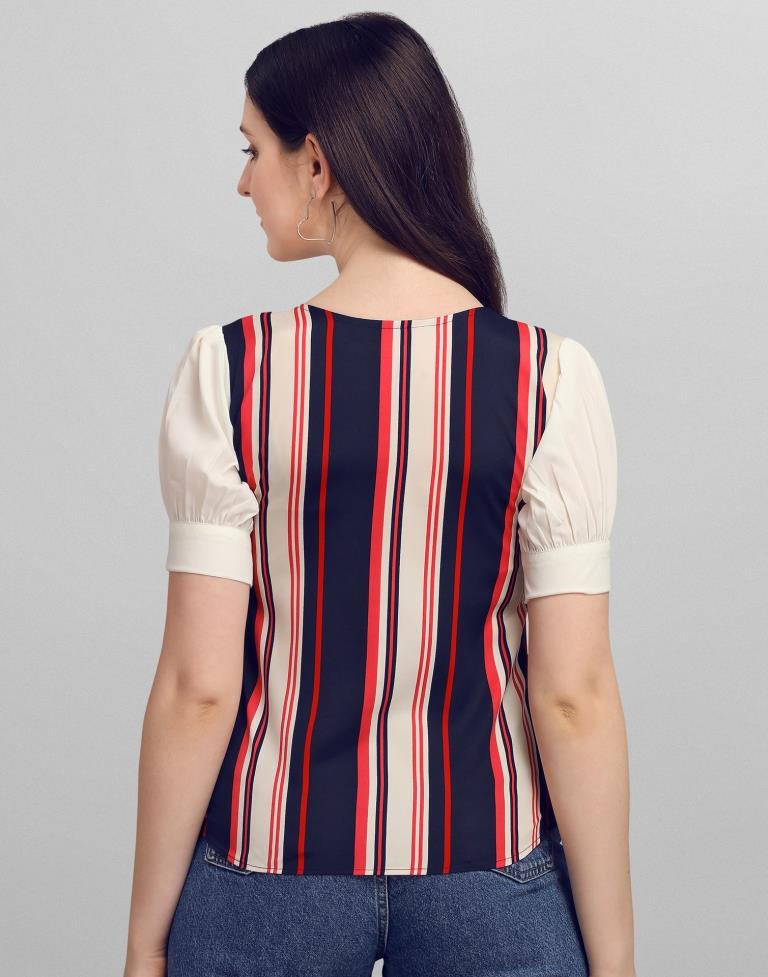 Multicoloured Crepe Digital Printed Top | Sudathi