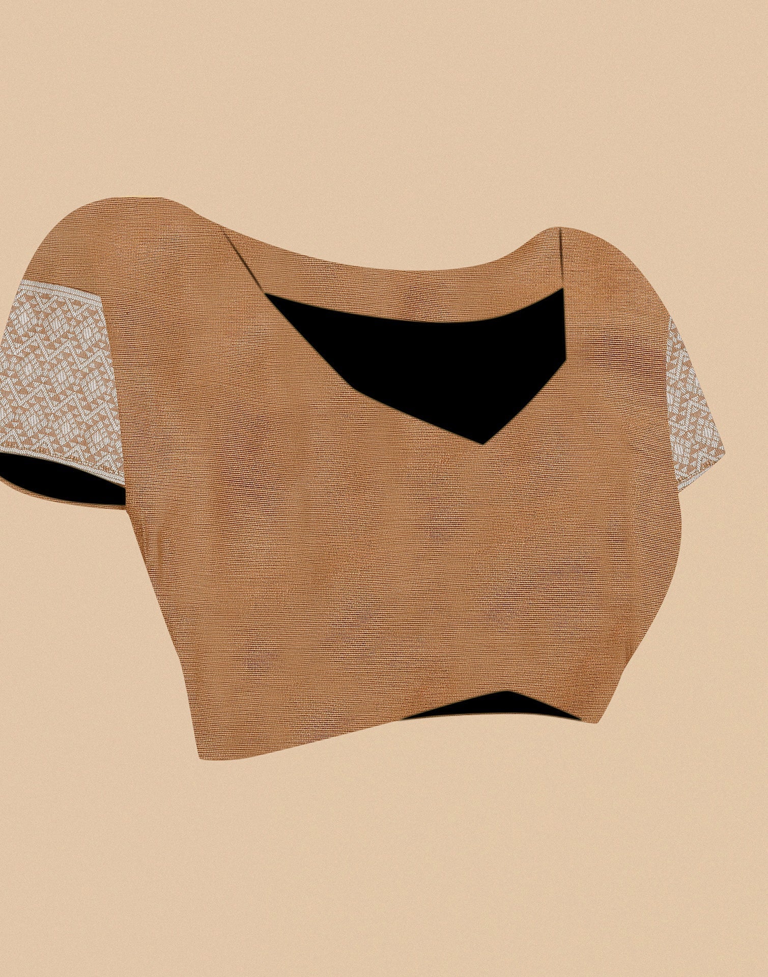 Light Brown Banarasi Cotton Saree | Sudathi