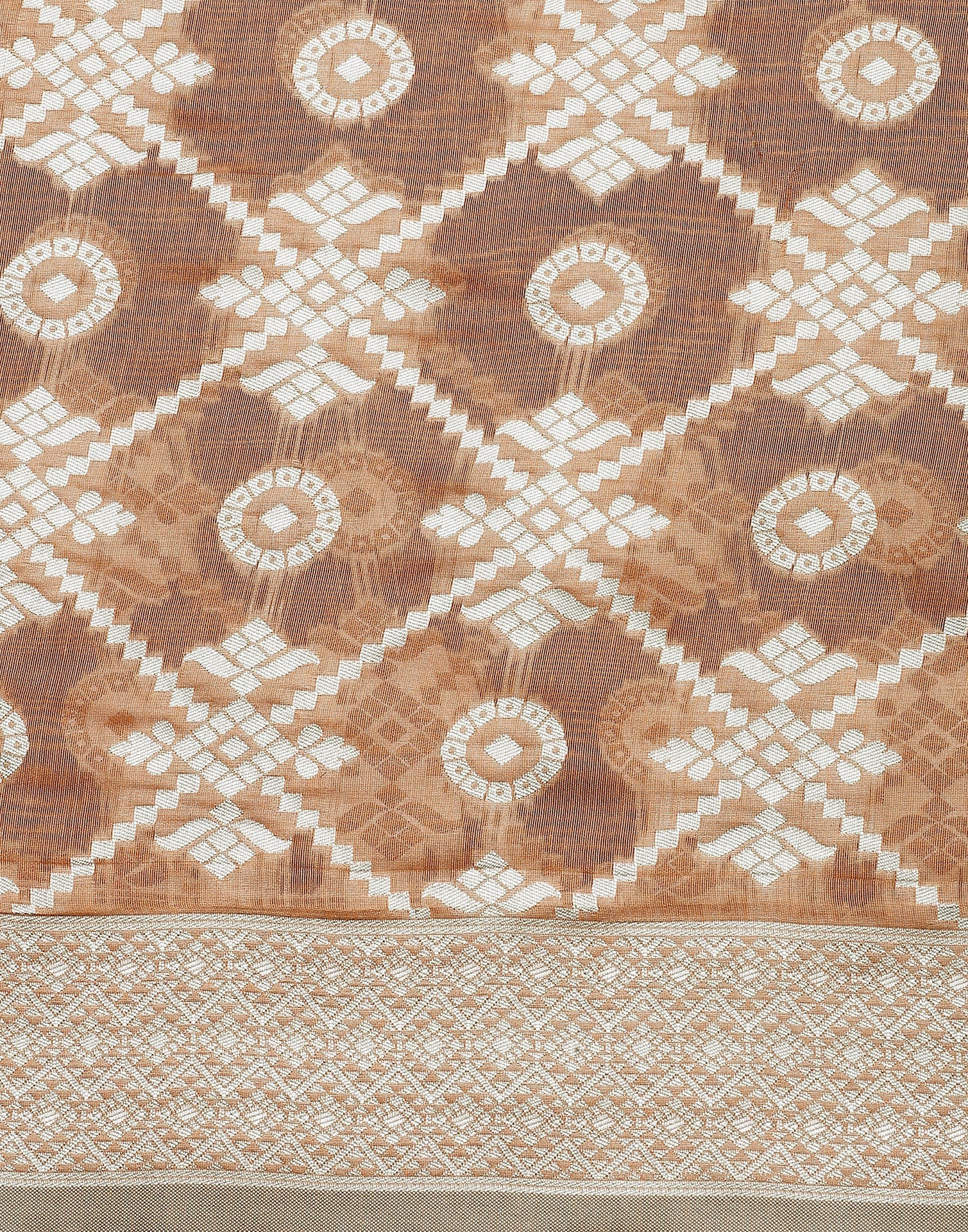 Light Brown Banarasi Cotton Saree | Sudathi