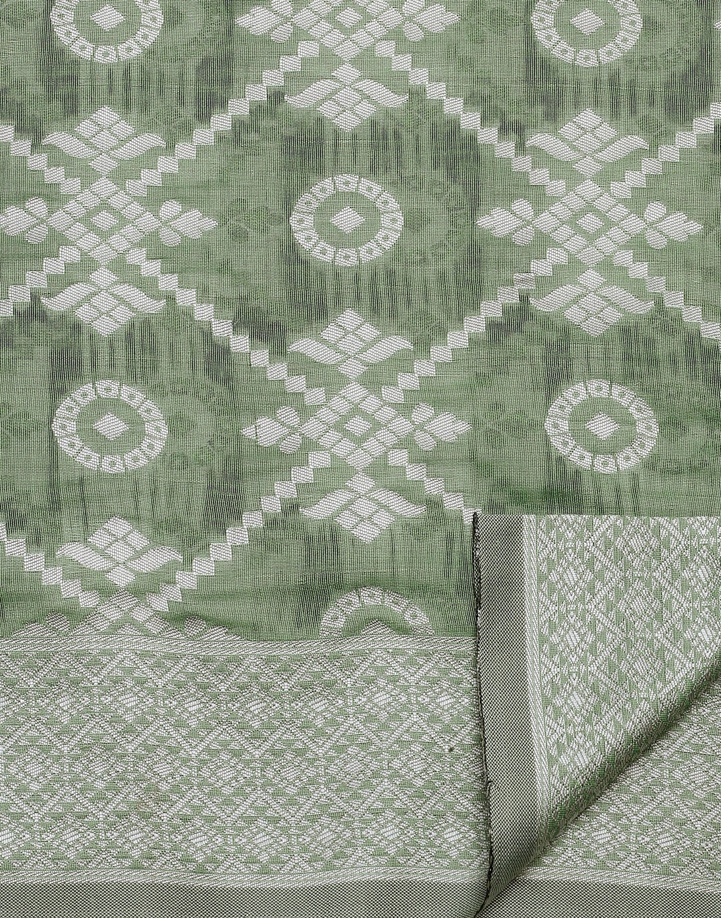 Light Green Banarasi Cotton Saree | Sudathi
