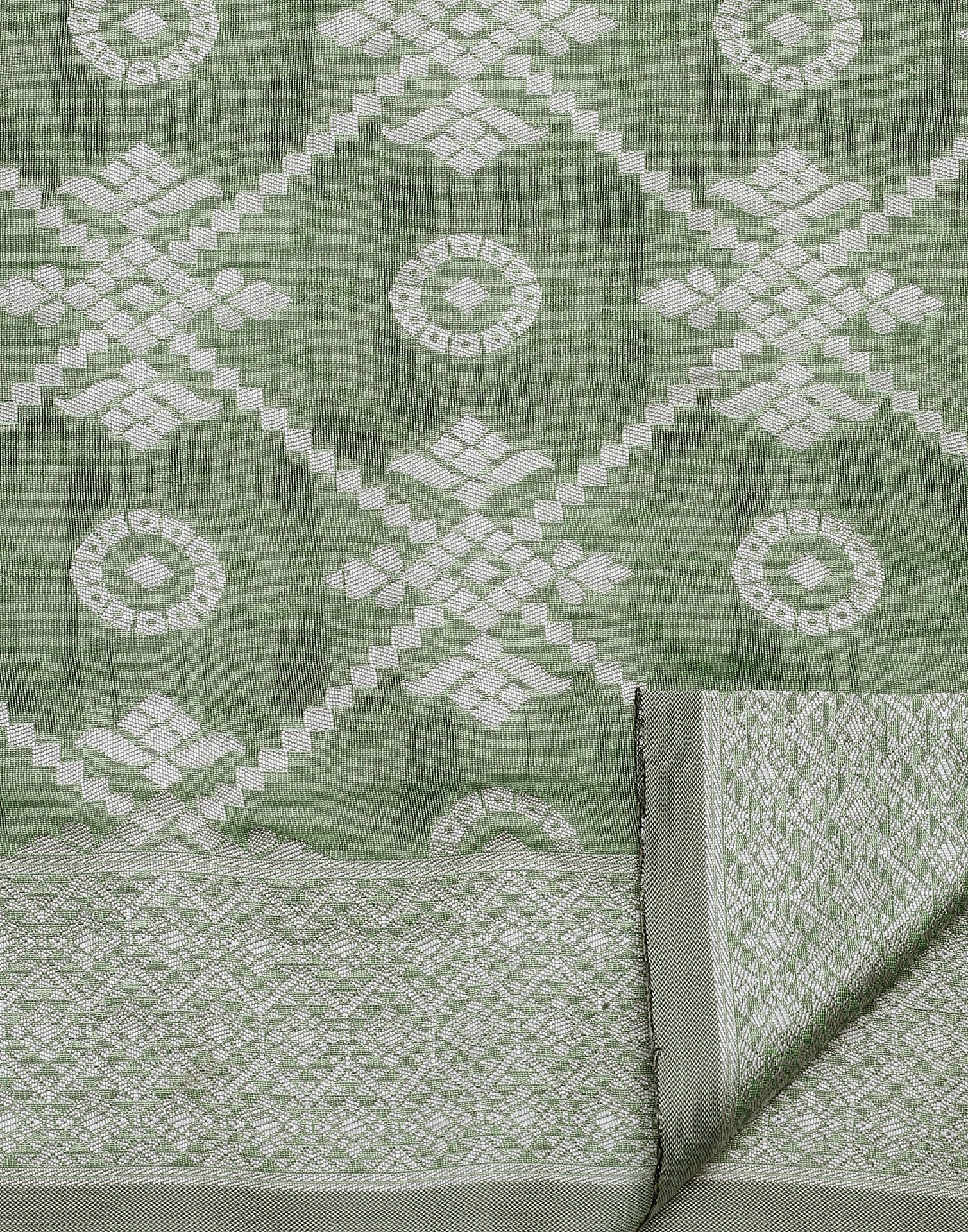 Light Green Banarasi Cotton Saree | Sudathi