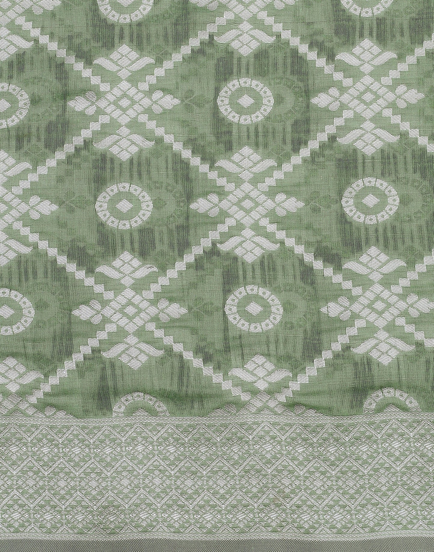 Light Green Banarasi Cotton Saree | Sudathi