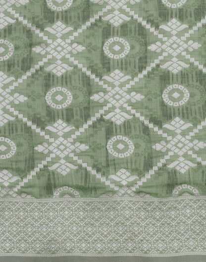 Light Green Banarasi Cotton Saree | Sudathi