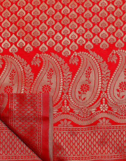 Red Silk Weaving Saree