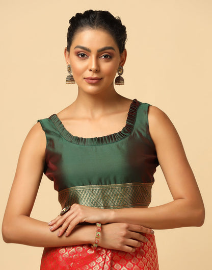 Red Silk Weaving Saree