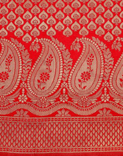 Red Silk Weaving Saree