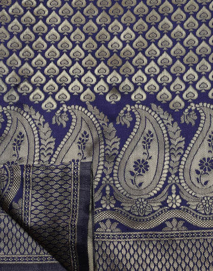 Navy Blue Silk Weaving Saree