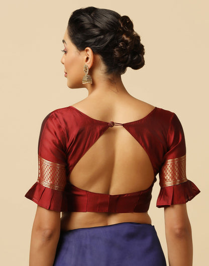 Navy Blue Silk Weaving Saree