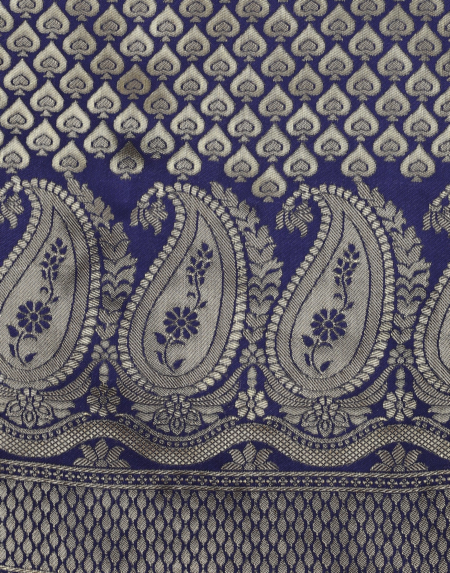 Navy Blue Silk Weaving Saree