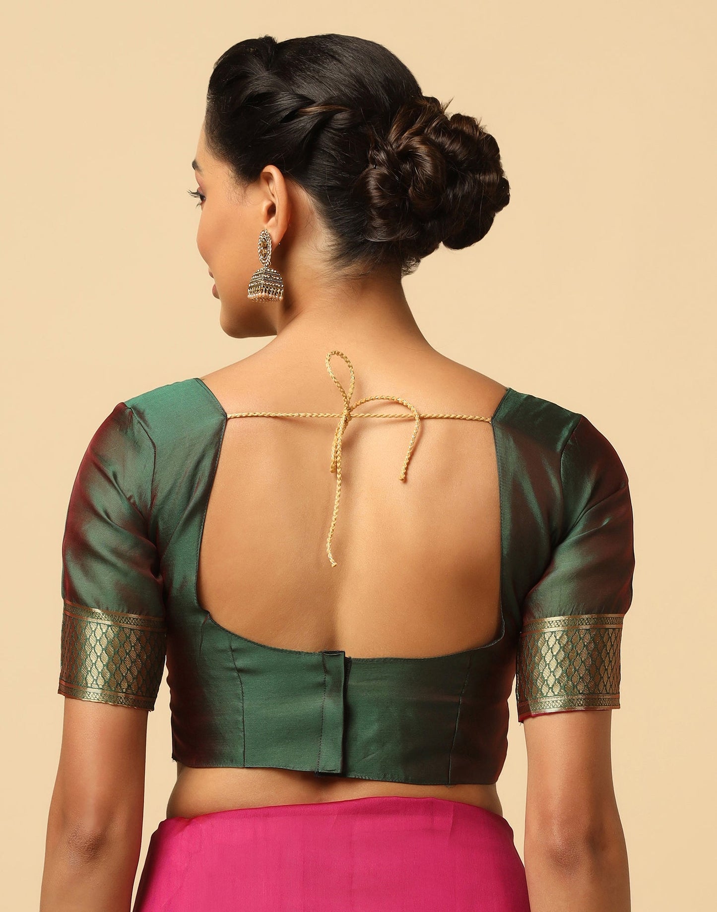 Rani Pink Silk Weaving Saree