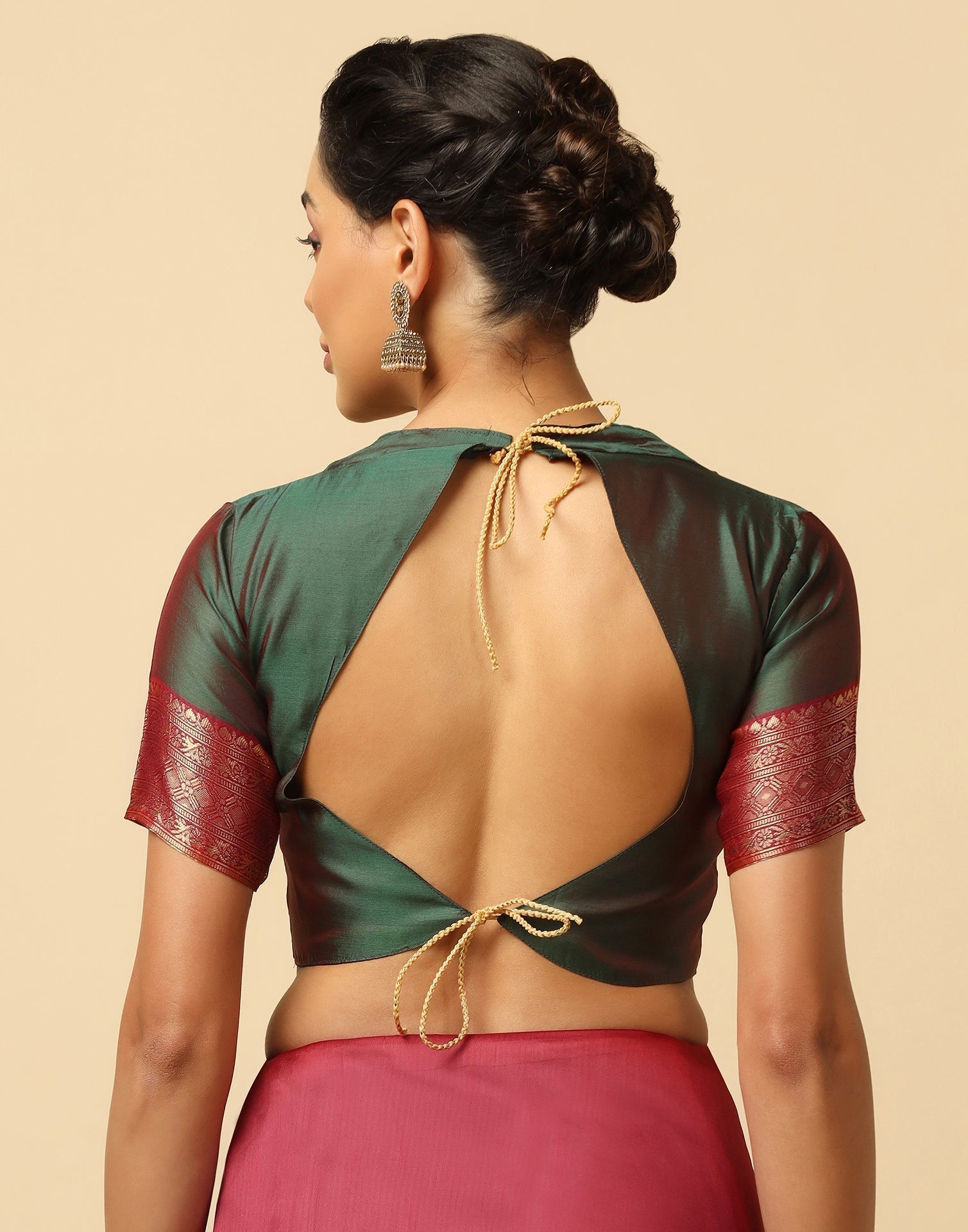 Maroon Silk Jacquard Saree | Leemboodi