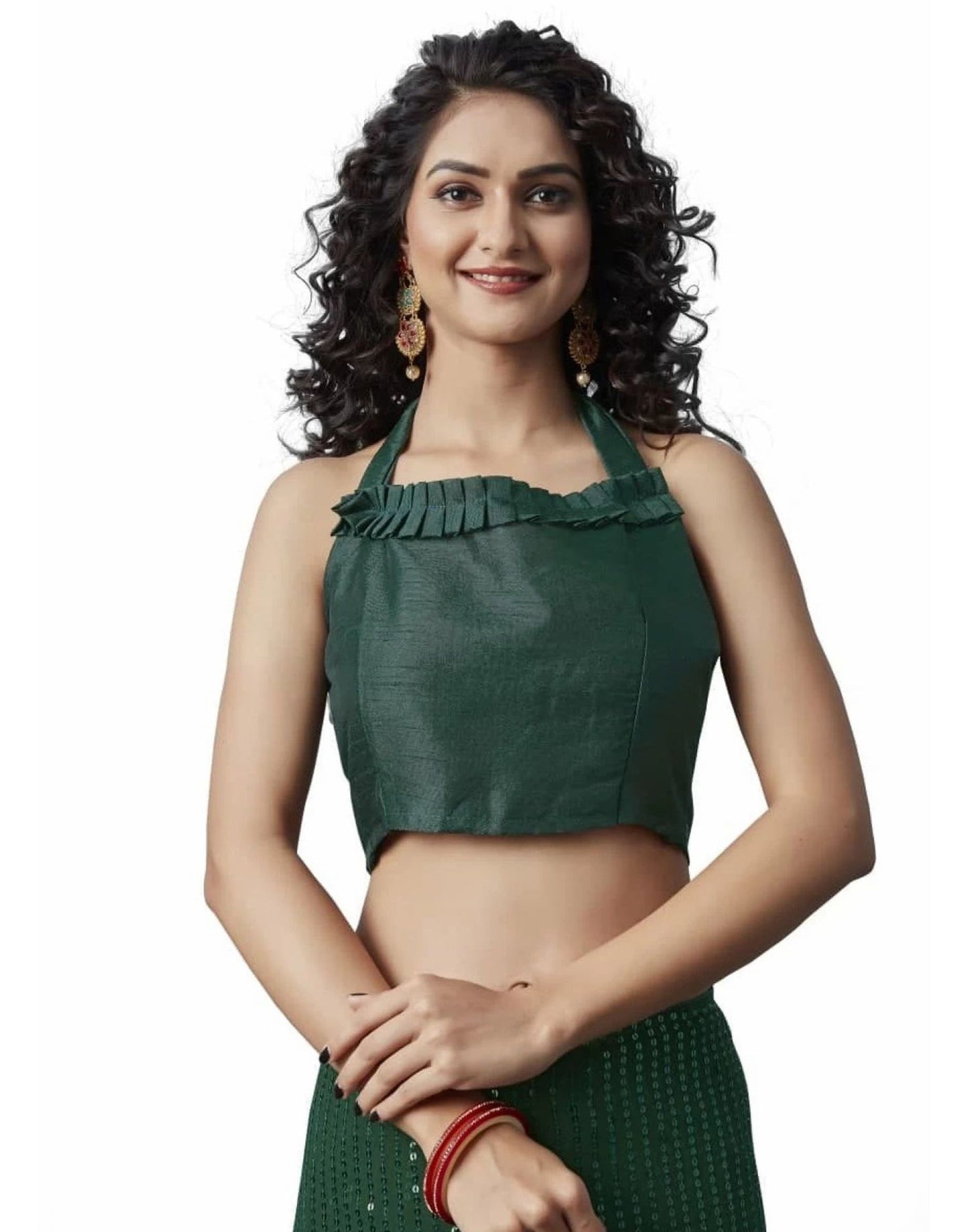 Green Sequence Saree | Leemboodi