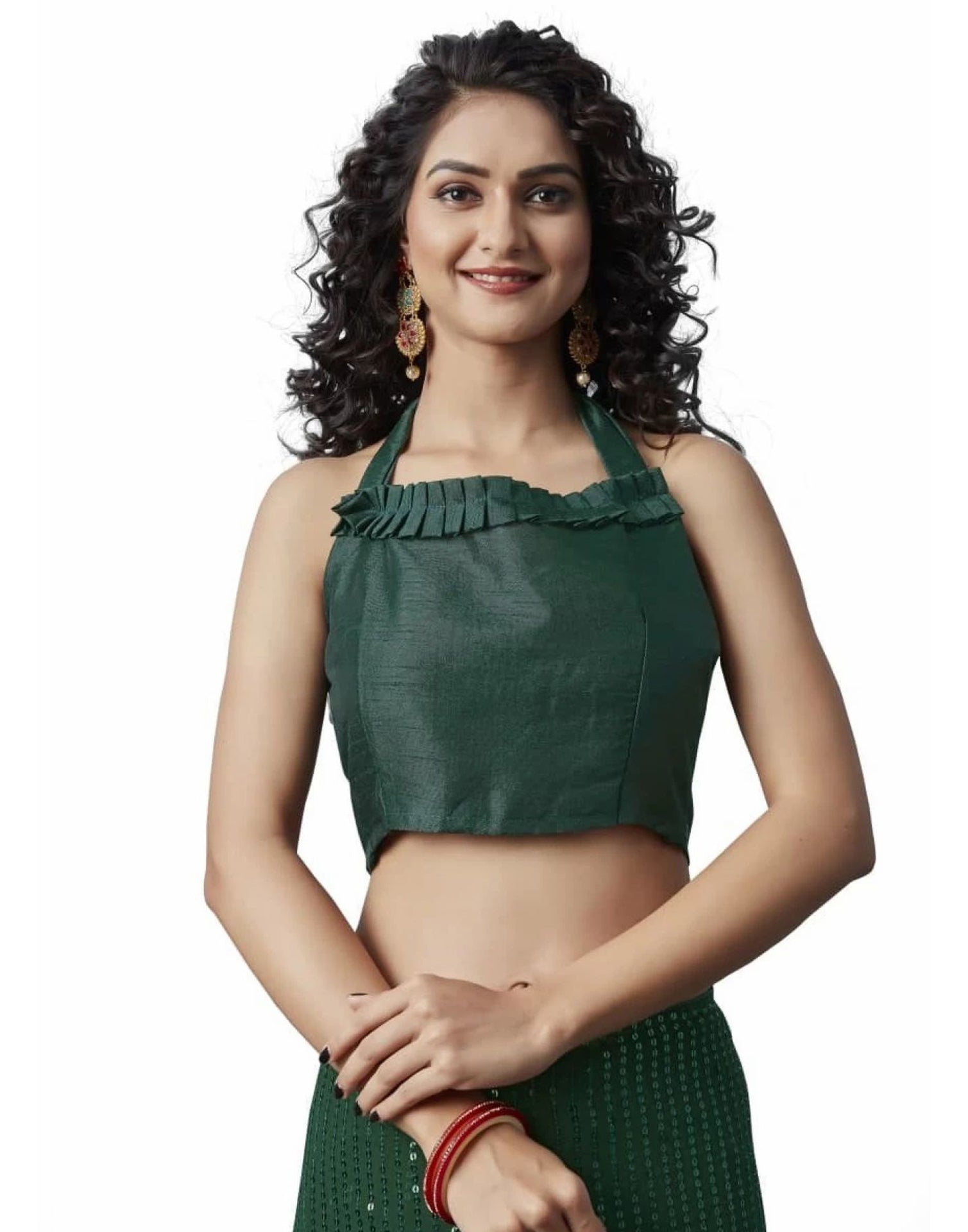 Green Sequence Saree | Leemboodi