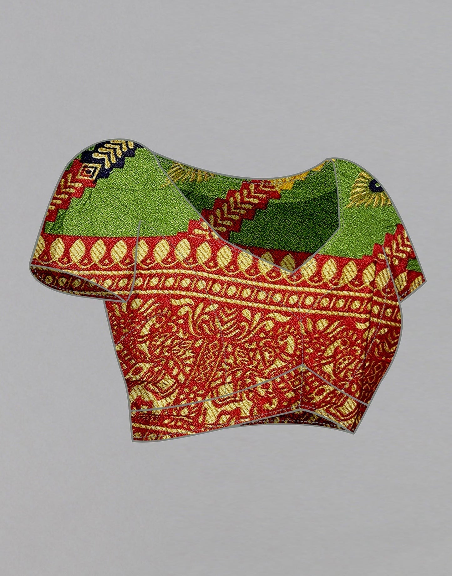 Light Green And Multicoloured Art Silk Stone Work Saree | Sudathi