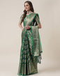 Green And Golden Organza Jacquard Saree | Leemboodi