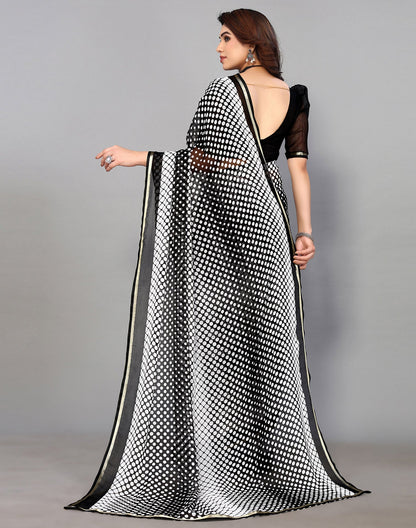 Black Chiffon Saree | Sudathi