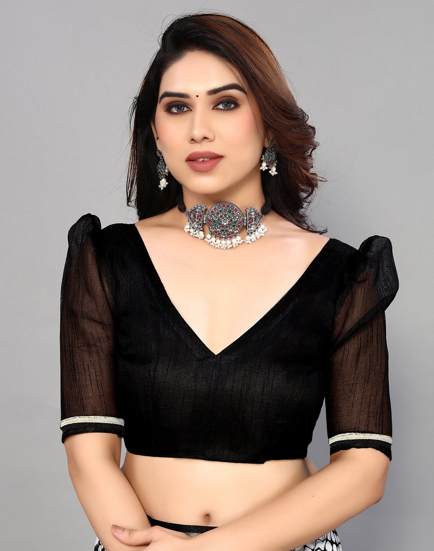 Black Chiffon Saree | Sudathi