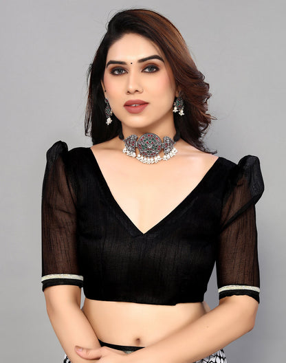 Black Chiffon Saree | Sudathi