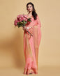 Light Pink Plain Organza Saree | Sudathi