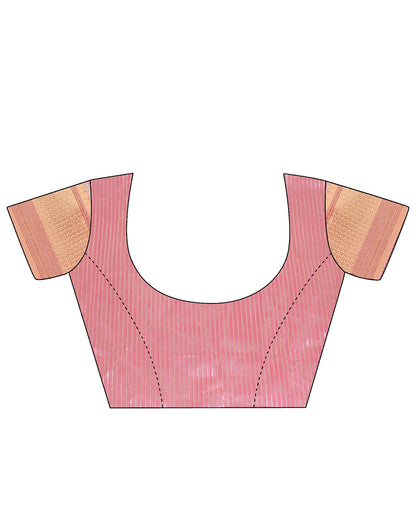 Light Pink Plain Organza Saree | Sudathi