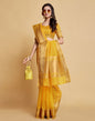 Turmeric Yellow Plain Organza Saree | Sudathi