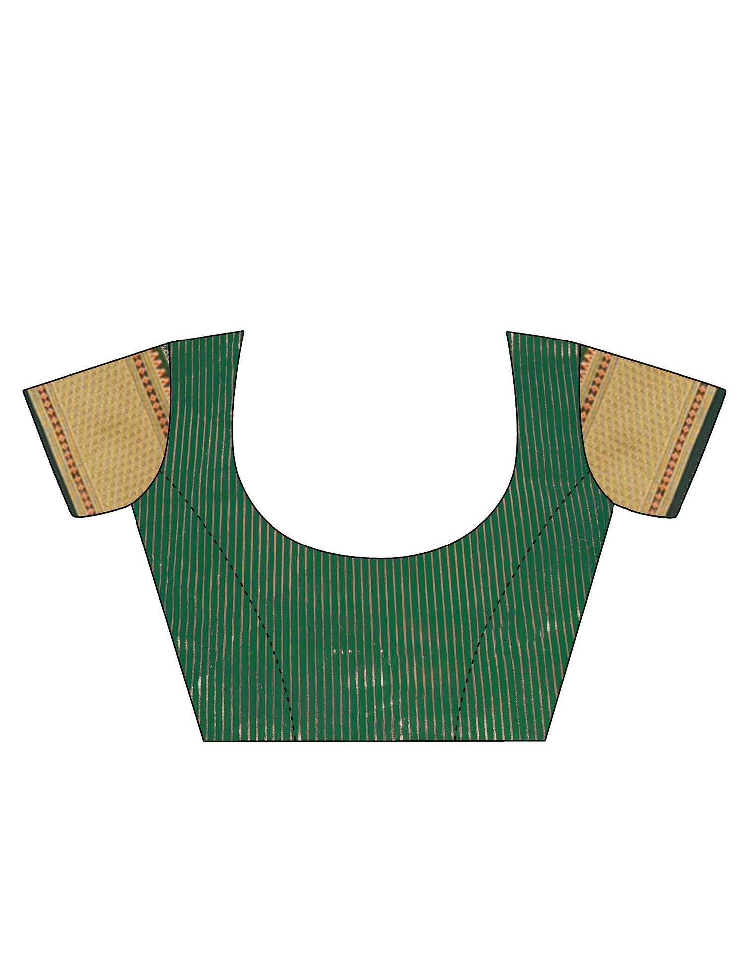 Dark Green Plain Organza Saree | Sudathi